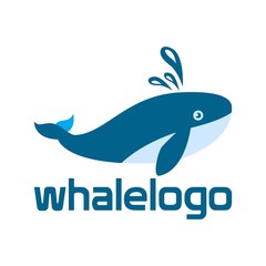 Ocean Logo Templates. Blue Whale 