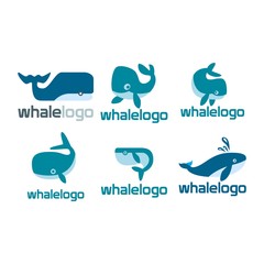 Ocean Logo Templates. Blue Whale 