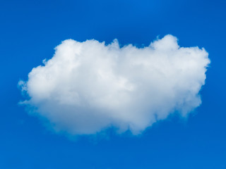 One white cloud on blue sky