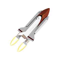 The shuttle isolated on white background. Vector