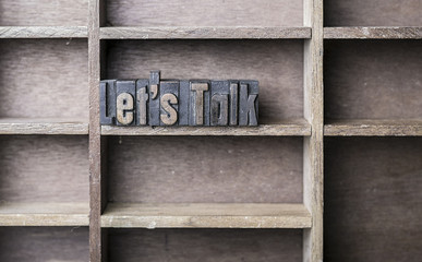 Wooden Letter Lets Talk