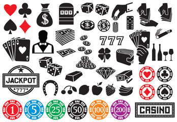 casino or gambling icons