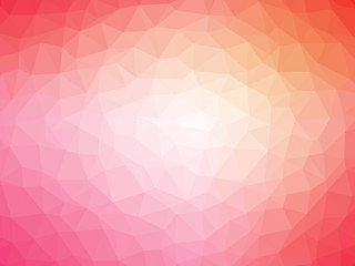 Abstract red orange pink gradient polygon shaped background