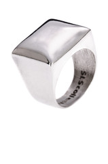 Silver ring on an isolated white background