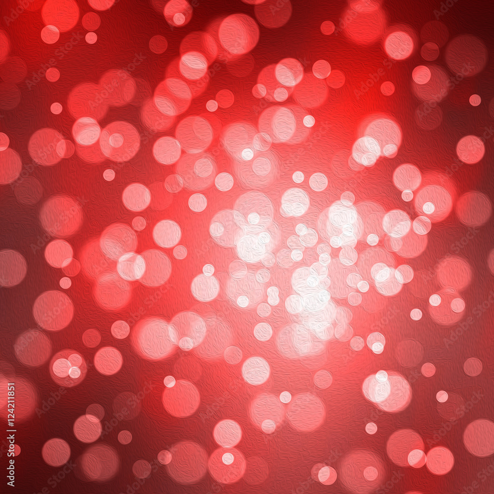 Poster artistic blurred red color circle bokeh background