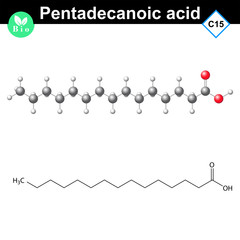 Pentadecanoic acid fatty acid