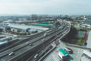 都市風景 日本 高速道路