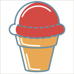Fototapeta na wymiar Ice cream line icons collection