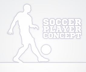 Soccer Football Player Concept Silhouette