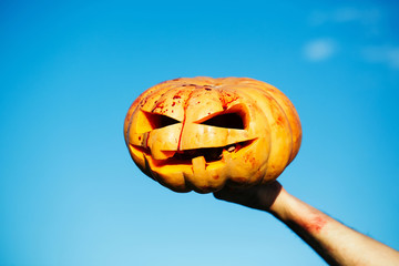 Traditional halloween pumpkin