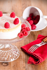 Raspberry cheesecake.