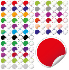 big set of round banners