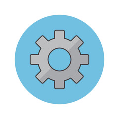 cog thin line icon, settings filled outline vector logo illustration, gear linear colorful pictogram isolated on white