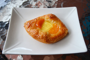 Fresh Croissant on a plate