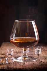 Glass of brandy or cognac 