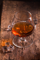 Glass of brandy or cognac 