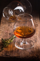 Glass of brandy or cognac 