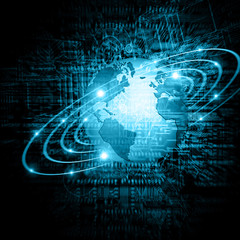 Best Internet Concept of global business.Technological background. Rays symbols Wi-Fi, of the Internet, television, mobile and satellite communications