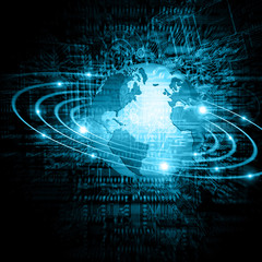 Obraz premium Best Internet Concept of global business.Technological background. Rays symbols Wi-Fi, of the Internet, television, mobile and satellite communications