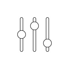 Preferences thin line icon, settings outline vector logo illustration, linear pictogram isolated on white