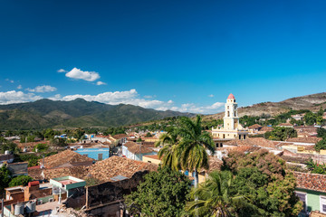 panoramic view over the city of trinidad on cuba