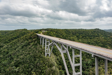 Fototapeta na wymiar highest motorway bridge on cuba