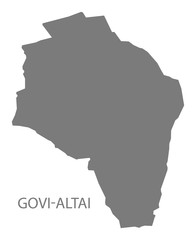 Obraz premium Govi - Altai Mongolia Map grey