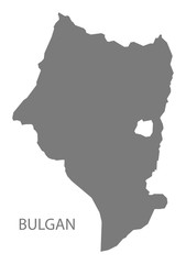 Bulgan Mongolia Map grey