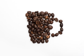 Coffee beans as cup