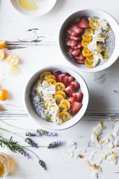 Chia pudding breakfast bowls