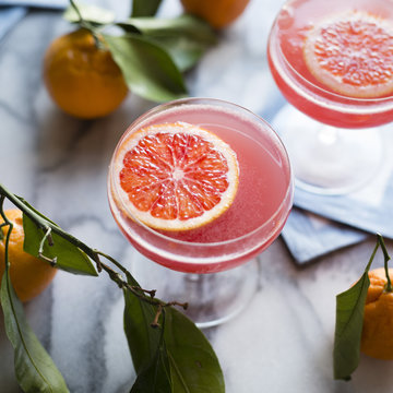 Sparkling citrus and prosecco punch