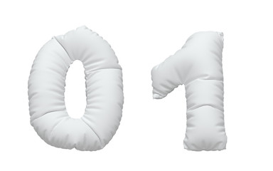 White pillow font.