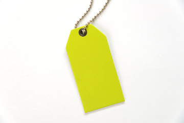 Blank label (tag) on white background. Price tag, gift tag