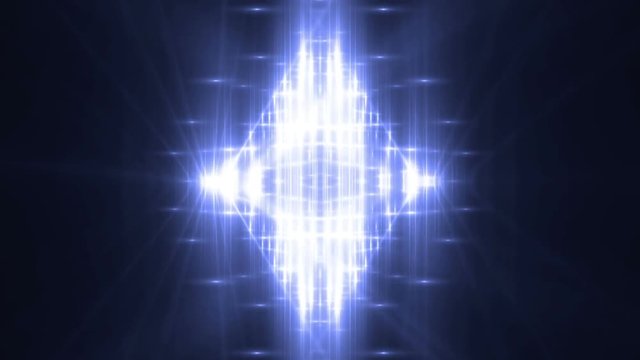  Background blue motion with fractal design. Disco spectrum lights concert spot bulb. Lights Flashing Spot light.  On a black background.