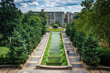 Cascading fountain at Meridian Hill Park, in Washington, DC.