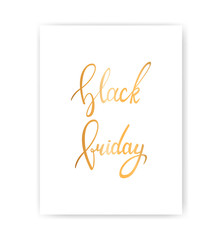 Black Friday. Flyer design template. Modern calligraphy for Black Friday sale