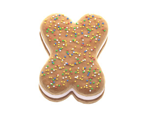 Sandwich Biscuits With cream font.
