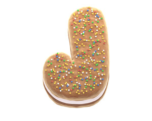 Sandwich Biscuits With cream font.
