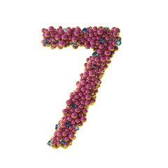 bubbles numbers 7, seven