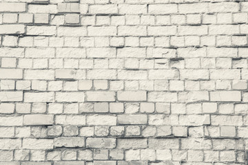 Old, crumbly bricks wall. Background.