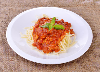 Spaghetti whit tomato sauce