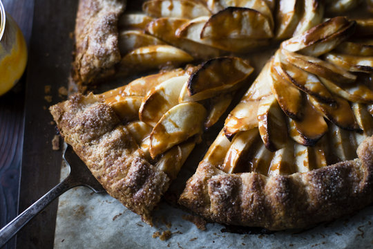 Apple Galette Rum Spiced Dulce de Leche, gluten-free