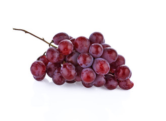 Red rose grapes bunch isolated on white background