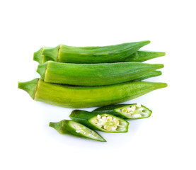 green roselle on white background