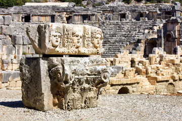 the parts of the ancient amphitheatre