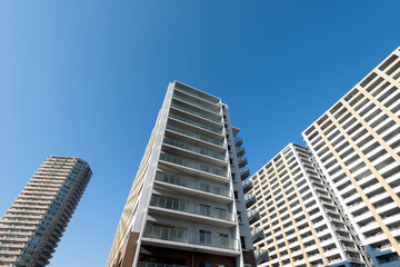  Modern condominium in Osaka, Japan near near the Osaka harbor, Cosmo Tower.