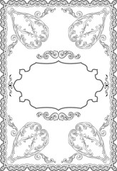 The frame in baroque art style