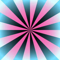 Radial background with radiating rays in black and pink tones.