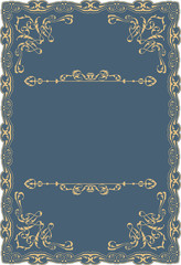 Gold baroque decor swirl art ornate page