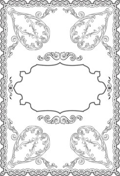 The frame in baroque art style